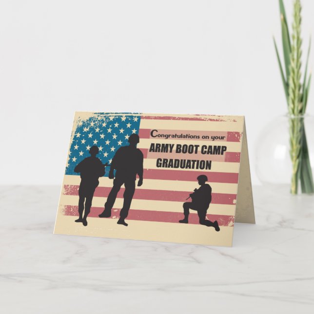 Army Boot Camp Graduation Military Soldiers Card (Front)