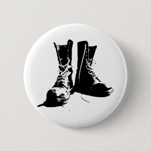 Army Boots 2 Inch Round Button