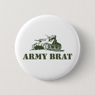 Army Brat 2 Inch Round Button