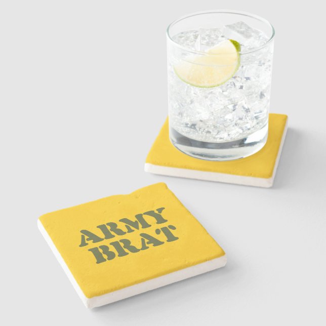 ARMY BRAT STONE COASTER (Side)