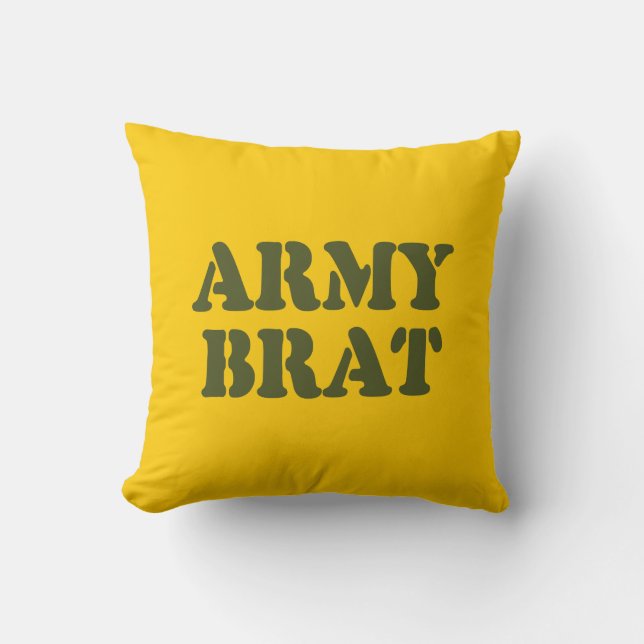 ARMY BRAT THROW PILLOW (Front)