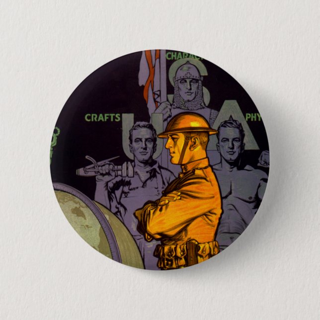 Army Builds MEN 2 Inch Round Button (Front)