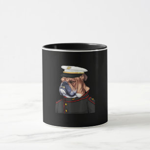 Army Bulldog Military Armed Dog Dad Mom Gift Mug