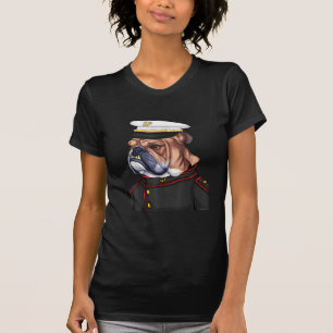 Army Bulldog Military Armed Dog Dad Mom Gift T-Shirt