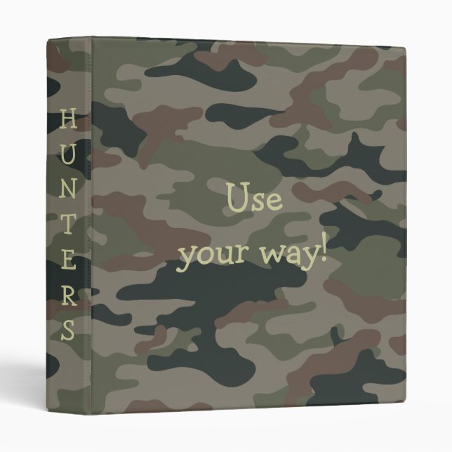 Army Camo ~ Avery Binder 1 EZD Touch (Front/Spine)