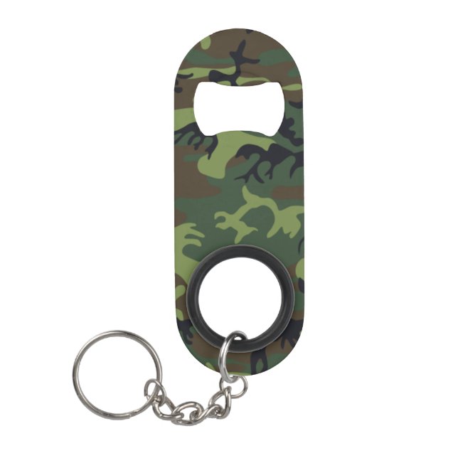 Army Camo Bottle Opener Keychain Bottle Opener (Front)
