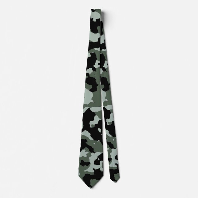Army Camo Green Camouflage Tie (Front)