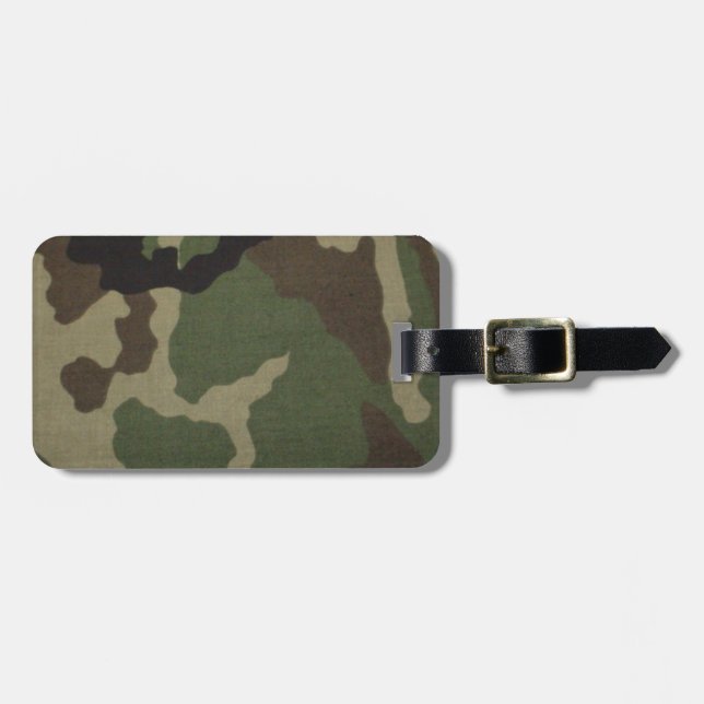 Army Camo Luggage Tag (Front Horizontal)