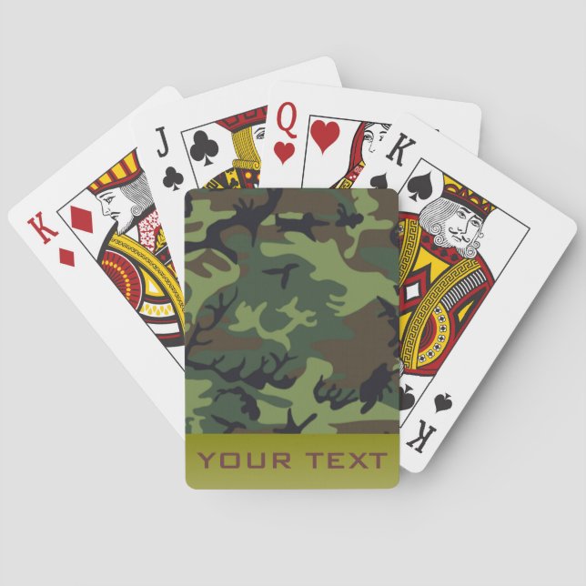 Army Camo Playing Cards (Back)