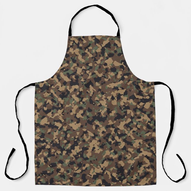 Army Camouflage Kitchen Cooking Apron (Front)