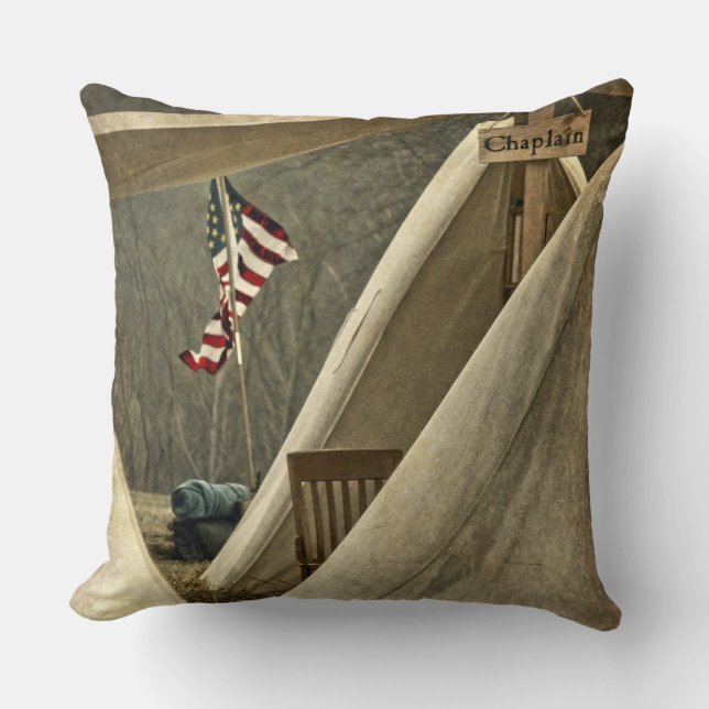 Army Chaplain Throw Pillow (Front)
