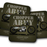 Army Chopper Bike Coaster | Military Bike Coasters<br><div class="desc">Channel the spirit of the open road with our Army Chopper Bike Coaster set. Featuring bold, military-inspired graphics and rugged design details, these coasters deliver both style and durable surface protection. Perfect for home bars, man caves, garages, or motorcycle lounges, each coaster reflects the raw energy of classic chopper culture....</div>