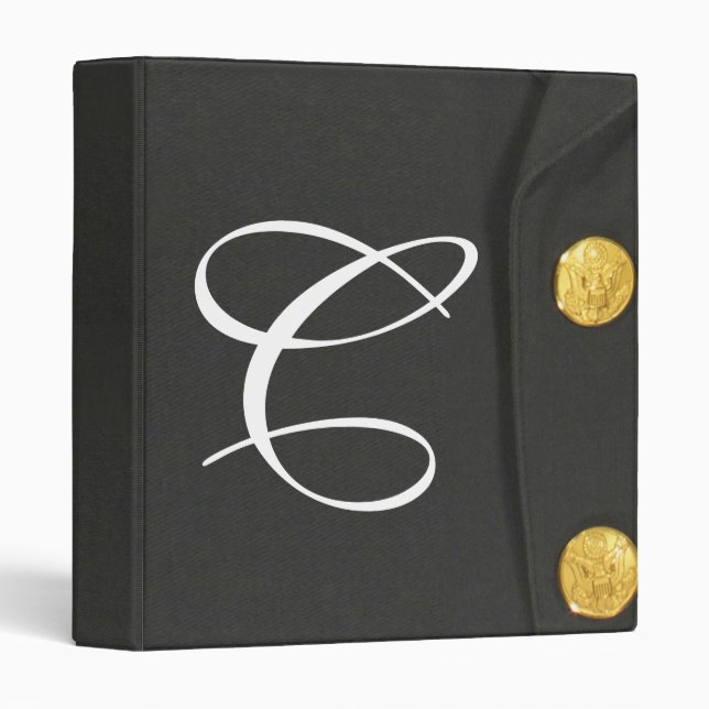 ARMY Class A Uniform Dress 3 Ring Binder Scrapbook (Front/Spine)