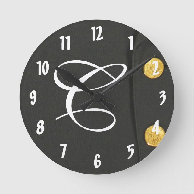 ARMY Class A Uniform Monogram Initial Wall Clock (Front)