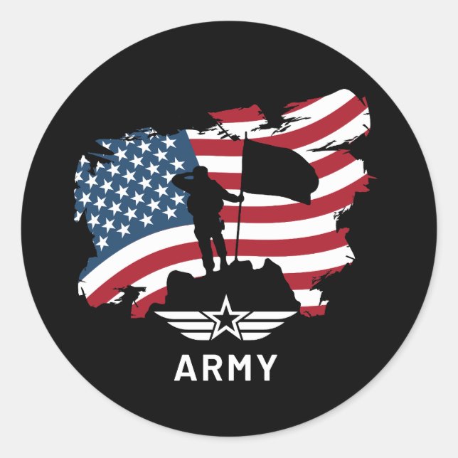 Army Classic Round Sticker (Front)