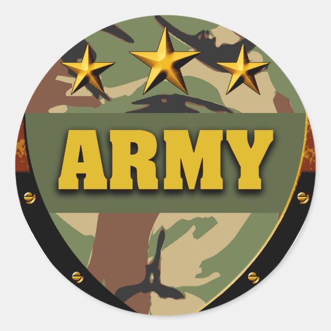 Army Classic Round Sticker (Front)