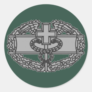 Army Combat Medical Badge Classic Round Sticker