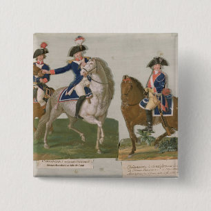 Army Commander and an Officer 2 Inch Square Button