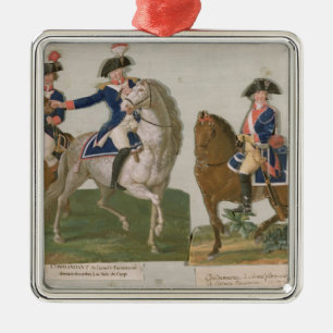 Army Commander and an Officer Metal Ornament