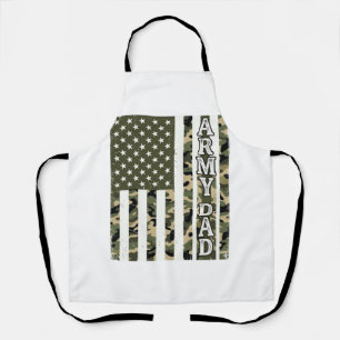 Army Dad Camo American Flag Vintage Shirt Design_1 Apron