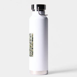 Army Dad Camo American Flag Vintage Shirt Design_1 Water Bottle