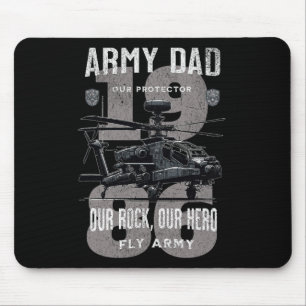 Army Dad Father Military Fathers Day Apache Helico Mouse Pad