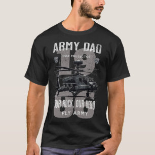 Army Dad Father Military Fathers Day Apache Helico T-Shirt