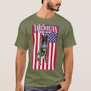 Army Dog Paw Golden Medal Brave Police Dog T-Shirt