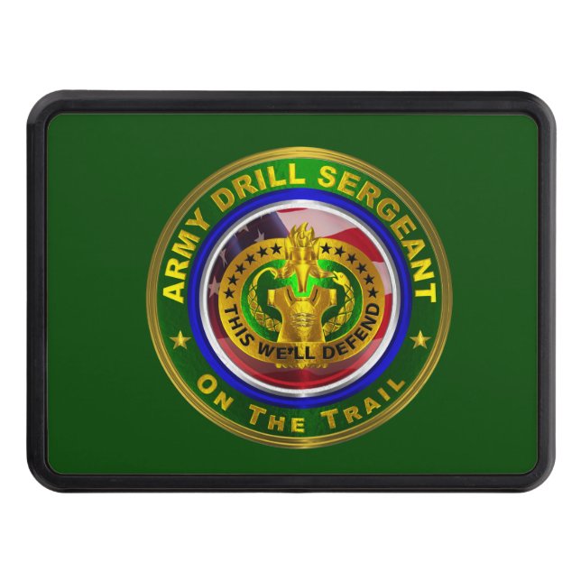 Army Drill Sergeant  Trailer Hitch Cover (Front)