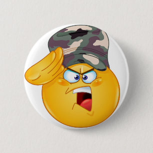 army emoji 2 inch round button