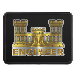 Army Engineer Castle Trailer Hitch Cover