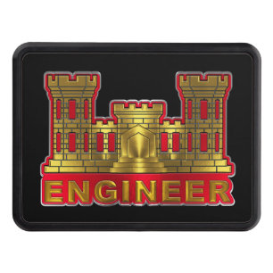 Army Engineer Castle Trailer Hitch Cover