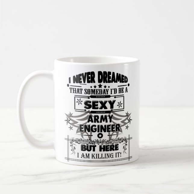 Army Engineer Mug Funny Gift Coffee Cup for Mom Da (Left)