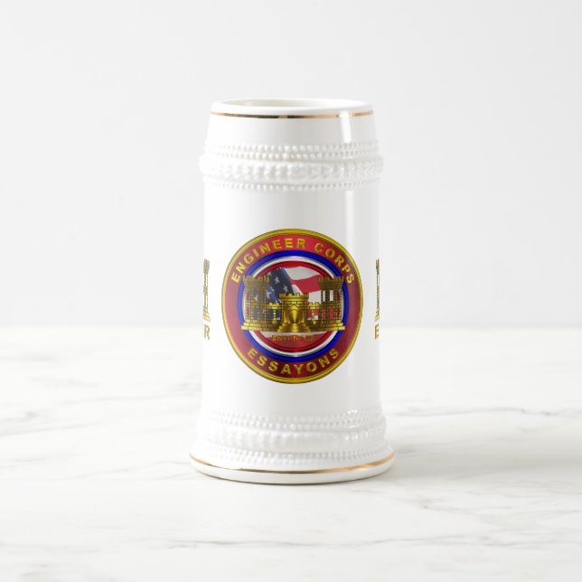 Army Engineer Soldier and Veteran   Beer Stein (Center)