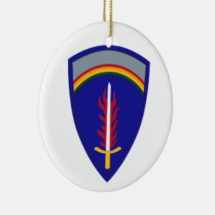 Army Europe USAREUR Insignia Ceramic Ornament