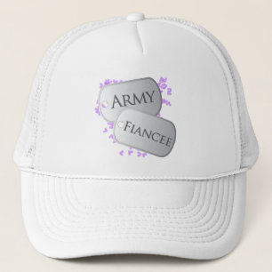 Army Fiancee Dog Tags Trucker Hat