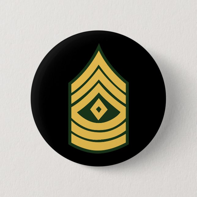 Army - First Sergeant E-8 (1SG) 2 Inch Round Button (Front)
