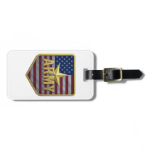 Army Flag Shield Luggage Tag