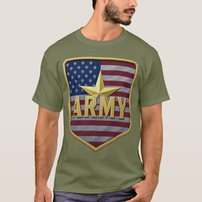 Army Flag Shield Tshirt (Front)