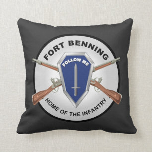 Army - Fort Benning, GA - Home of the Infantry Throw Pillow