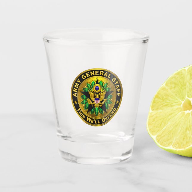 Army General Staff Badge  Shot Glass (Front)