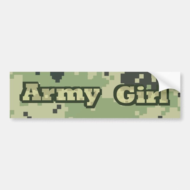 Army Girl Bumper Sticker (Front)