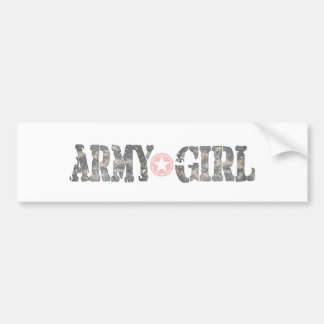 ARmy Girl Camo Bumper Sticker