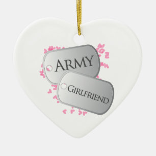 Army Girlfriend Ceramic Ornament