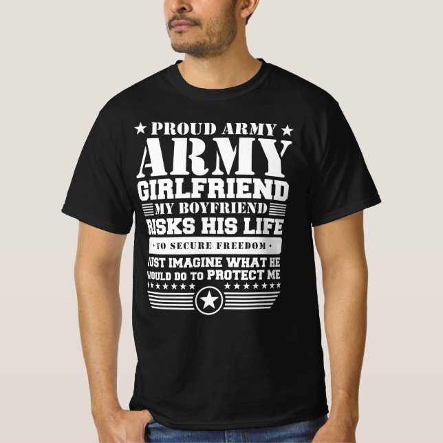 army girlfriend quotes T-Shirt (Front)