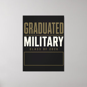 Army Graduation 2026 Personalized Name Gift Canvas Print