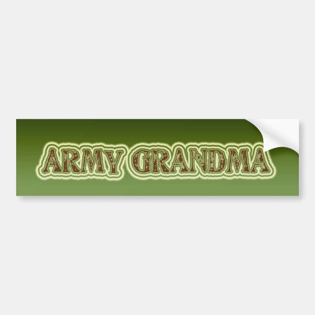 Army Grandma Bumper Sticker (Front)