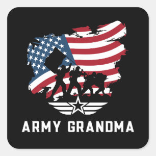 Army Grandma Square Sticker