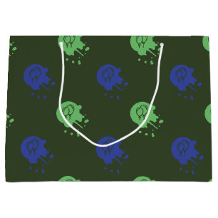 Army Green & Blue Paintball Party Large Gift Bag