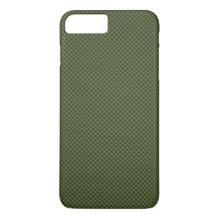 Army Green Carbon Fibre Print iPhone 8 Plus/7 Plus Case